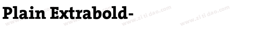 Plain Extrabold字体转换